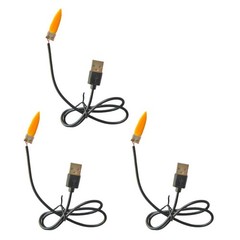 USB 5V LED flame lamp set three simulated candles flicker decorative light kit