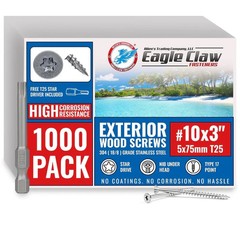 Eagle Claw Stainless Steel Wood Screws Star Drive Flat Head Various Sizes
