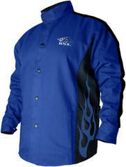 Unisex Adult Long Sleeve Bsx Mens 2Xl Welding Jacket Coat, Royal Blue,Blue, Xx-L