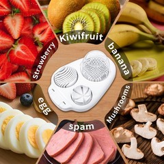 3-in-1 Egg Slicer for Hard Boiled Eggs, Multiple Slice 7.9×5.7×1.57in, White