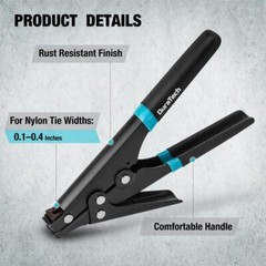 DURATECH 8-inch Zip Tie Tool Ergonomic Cable Tie Gun for Fastening Plastic Tool