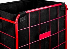 Folding Grocery Basket Cart Shopping Wheel Large Utility Laundry BAG 18″X15″X24″