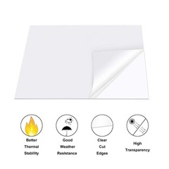 High Clarity 8″ x 12″ Plexiglass Sheets – UV & Weather Resistant for Crafts