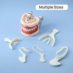 Cubetas triples desechables para impresión dental y registro de mordida, varios