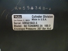 PARKER 50 TCHDBRS 3A 100.0 HYDRAULIC CYLINDER 50mm. BORE X 100mm. STROKE N.O.S.