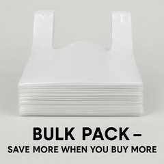Clear Plastic T-Shirt Grocery Bags 3 Mil Heavy Duty Reusable 1/6 21×6.5×11.5