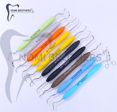 Dental Composite Filling Instruments LM Set Silicone Handle Colorful 10 Pcs