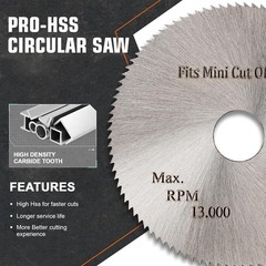 2 Inch Cut Off Wheel with Mandrel 100T Steel Disc for Wood Plastic Metal