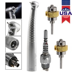 1-10 KaV Style Dental Fiber Optic High Speed Handpiece 6Hole LED Coupler /Rotor
