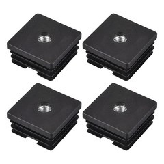 4Pcs 1.5″x1.5″ Caster Insert with Thread Square M8 Thread for Furniture