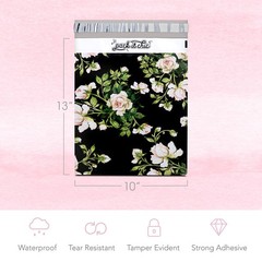 100 Pack Poly Mailers 10x13in Floral Shipping Self Seal Bags