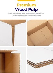White Shipping Boxes Cardboard Corrugated Mailing Boxes Packing 9X6X4” 25 Pack