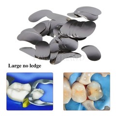 100 Pcs Dental Sectional Contoured Metal Matrices Refill Matrix Band Ledge 35um