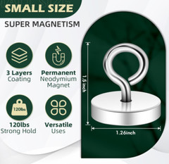 Fishing Magnets strong set kit large seper Neodymium Magnet n52 150 lbs 4 pack