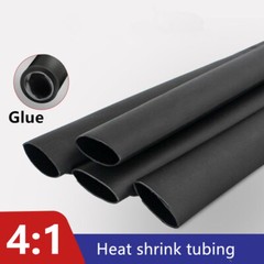 4:1 Black Heat Shrink Tubing Dual Wall Adhesive Glue tube Marine waterproof