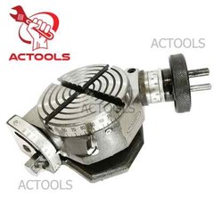 4′ Inch Tilting Rotary Table with 65 mm 3 jaw Self Centering Chuck & Back Plate