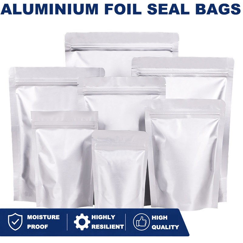 Resealable Matte Aluminium Foil Bags Grip Seal Zip Lock Food Grade Bags Up Bags
