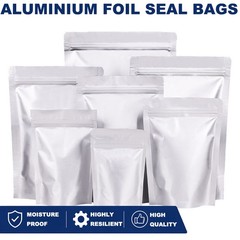 Resealable Matte Aluminium Foil Bags Grip Seal Zip Lock Food Grade Bags Up Bags