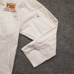 Edwards Unisex Adult Chef Coat Jacket Large White Foster Farms Double Breasted *