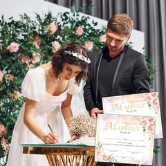 Floral Marriage Certificates, Wedding Certificate for Wedding Ceremony Propos