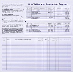24 PCS Check Registers for Personal Checkbook, Easy to Read Checkbook Register