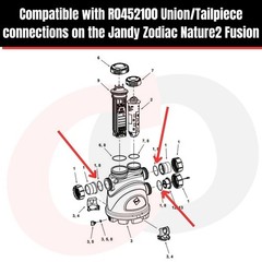 O-Rings for Jandy Zodiac R0452100 Union/Tailpiece for Nature2 Fusion (3 Pack)