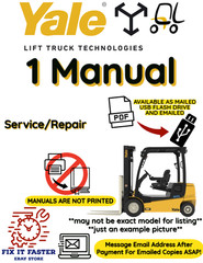 YALE C818 GC100MJ FORKLIFT SERVICE REPAIR MANUAL PDF ON USB NOT PRINTED