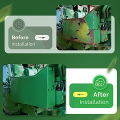 LH+RH Powder Coated Battery Box w/ Bracket For John Deere 4010 4020 4320 4520