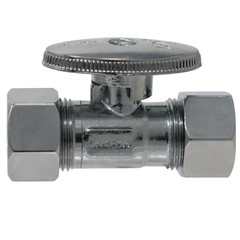 1) 5/8″ OD X 5/8″ OD COMPRESSION STRAIGHT BALL VALVE, 1/4 TURN, LEAD FREE BRASS