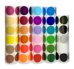 Blank 3/4″ (0.75″) Round Inventory Color Coding Labels 500/Roll (Choose Color)