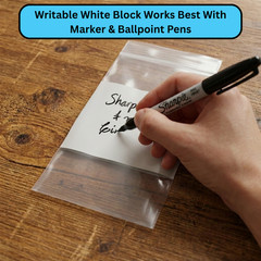 2 Mil 6″x 9″ Reclosable Bag Writeable White Block Water-Resistant 4000 Pcs