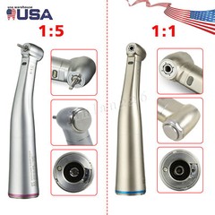 Dental 1:5 1:1 Fiber Optic LED Contra Angle Handpiece Fit NSK Electric Motor YBB