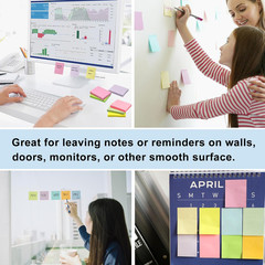 36 Pack Sticky Notes 1.5X2 in Post, 2160 Sheets Post Small Self Sticky Notes Pad