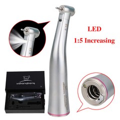 Dental Electric 1:5 increase Contra Angle (LED) Red Ring fit NSK micromotor USPS