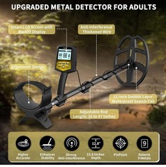 LCD Waterproof Metal Detector Professional Rechargeable Gold Detector Foldable