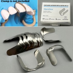 Dental Proximal Contoured Anterior Strips Twin Matrices Metal Matrix Strip Bands