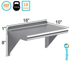 10 in. x 16 in. Stainless Steel Wall Shelf