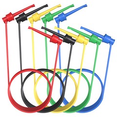 Silicone Test Leads 5PCS Test Hook to Test Hook Cables Wires IC Test Hooks Clips