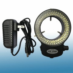 Adjustable 144 LED Bulbs Microscope Ring Light Illuminator Lamp US Plug #SH