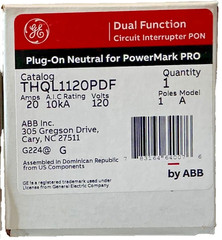 NEW GE THQL1120PDF 20A AFCI/GFCI Dual Function Plug-On Neutral Circuit Breaker