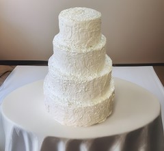 Wedding Cake, Faux 4 Tier Stunning Elegant Anniversary Display Prop Fake Cake