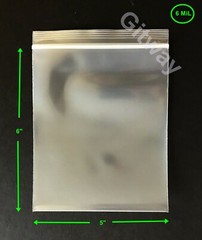 5″ x 6″ Heavy Duty 6 MIL Resealable Zip Top Lock Bag 6 ML Clear Plastic Bags