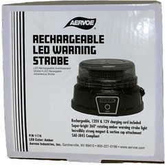 Aervoe 1174 Rechargeable Wireless LED Warning Strobe, Amber, 45-LED Light