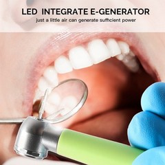 Dental LED Integrate E-generator Plastic High Speed Handpiece 3 Way Spray 4Holes