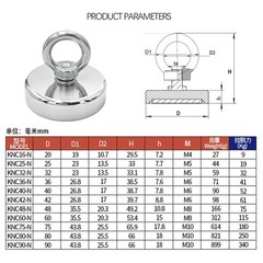 Super Strong N52 Neodymium Fishing Magnet Hook Heavy Duty Rare Earth Power Grips