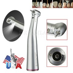 NSK Style Dental 1:5 Increasing Handpiece Fiber Optic LED Contra Angle Red Ring