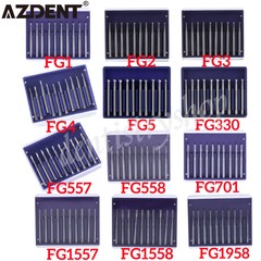AZDENT Dental FG Tungsten Carbide Burs Dills Round Type For High Speed Handpiece