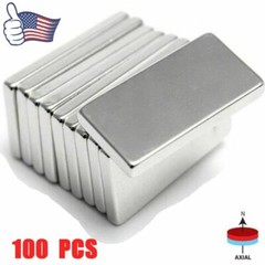 100PCS 20x10x2mm N52 Neodymium Block Magnet Super Strong Rare Earth Magnets Long