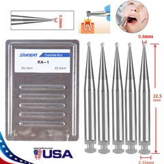5Pcs/Pack Dental Round Carbide Bur For Slow Low Speed Latch Type RA1-RA8 SANDENT