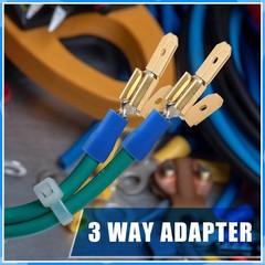25 Pcs Piggyback Spade Connectors, 3 Way Adapter Dual Male to Single Female B…